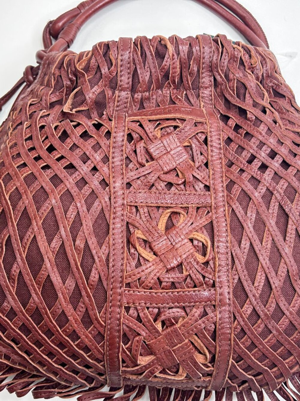 LOCKHEART Charlottes Web Elain Cognac $545 NWT Hobo Shoulder Bag Leather Slouchy - Picture 3 of 16